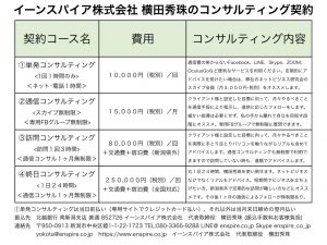 イーンスパイア株式会社 横田秀珠のコンサルティング契約